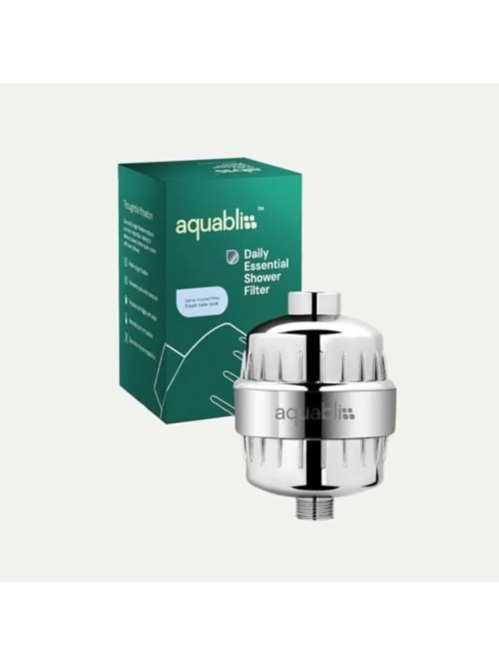 Daily Essential Chrome Shower Filter - Removes Chlorine & Improves Water Quality
